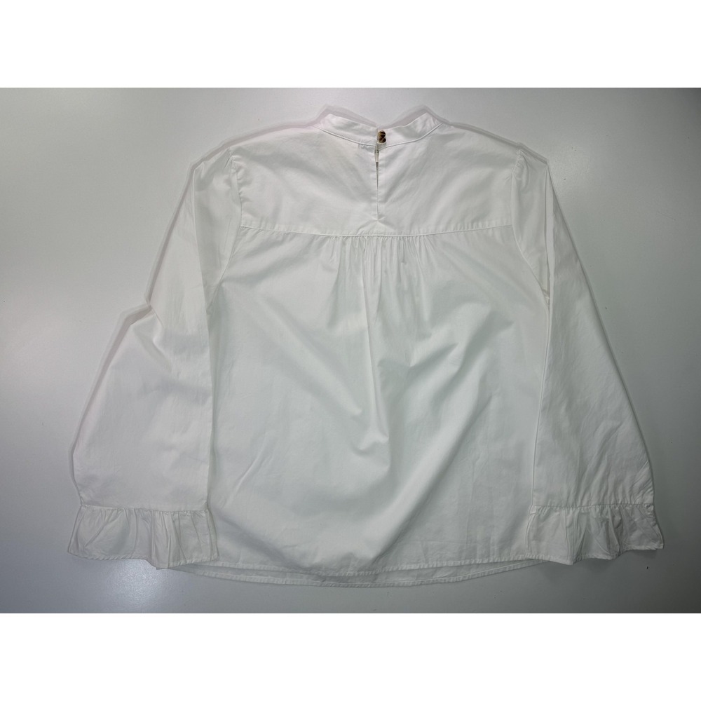 Maeve Anthropologie Blouse Womens 14 White Bell Sleeve Top NEW - Picture 15 of 15